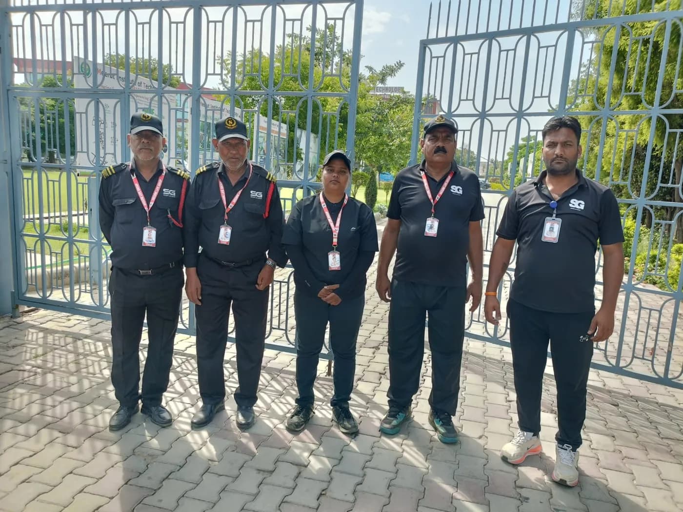 Uniformed, ID-verified guards on campus duty
